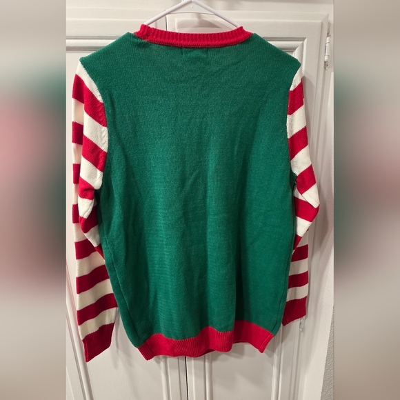 To Be Jolly Women's Crewneck Christmas Sweater - Red, Green, White ~Size Medium - Picture 4 of 9
